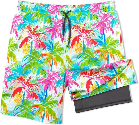 Boys Swim Trunks with Compression Liner Boy Swimming Shorts Bathing Suit Stretch Quick Dry Swimsuit in Saudi Arabia