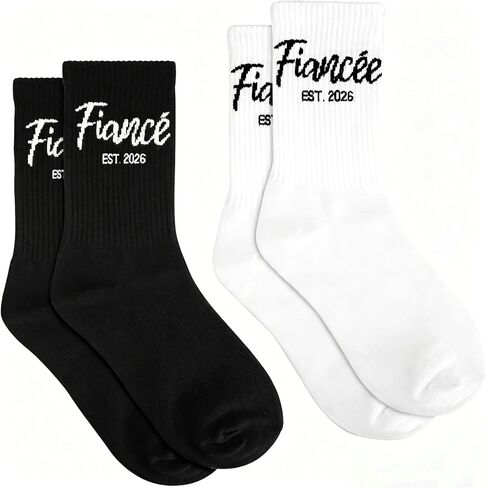 Engagement Wedding Gifts For Couples Newlywed, Fiance and Fiancee Socks for Bachelorette Party Decorations in Kuwait