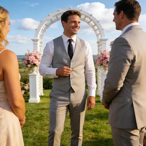 Men's Suits 2 Pieces Vest and Pants Set Slim Fit Suit for Mens Wedding Tuxedo Groom Dress Prom in Saudi Arabia