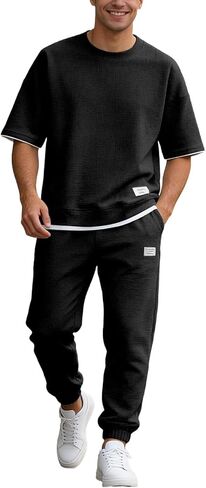 Mens 2 Piece Outfits Summer Long Sets Casual Vacation Leisure Suits Beach Cruise Conjuntos De Piezas Para Hombre in Kuwait