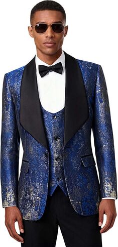 Mens Suits 3 Piece Graffiti Suit Single Breasted One Button Jackets Formal Dress Party Prom Tuxedo Suits Blazer Set in Kuwait