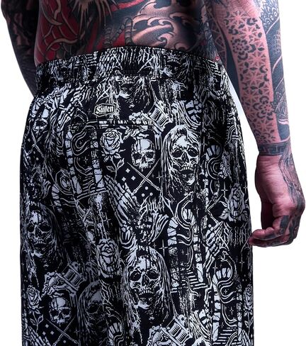 ملابس سباحة Sullen Creeping Death E-Waist Boardshortrs Tattoo Graphic Lifestyle Swimwear in Kuwait