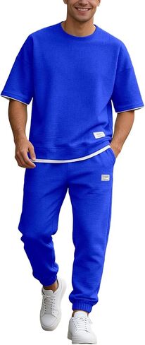 Mens 2 Piece Outfits Summer Long Sets Casual Vacation Leisure Suits Beach Cruise Conjuntos De Piezas Para Hombre in Kuwait