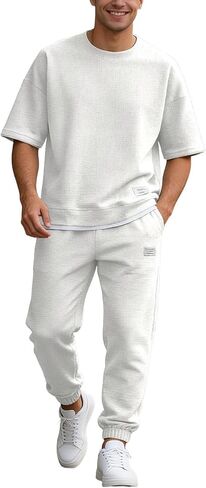 Mens 2 Piece Outfits Summer Long Sets Casual Vacation Leisure Suits Beach Cruise Conjuntos De Piezas Para Hombre in Kuwait