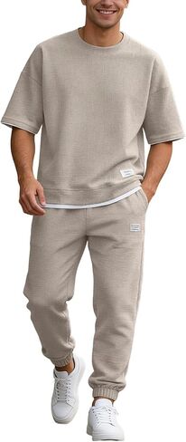 Mens 2 Piece Outfits Summer Long Sets Casual Vacation Leisure Suits Beach Cruise Conjuntos De Piezas Para Hombre in Kuwait