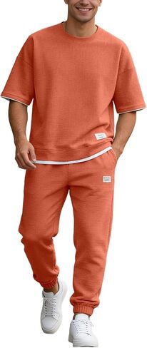 Mens 2 Piece Outfits Summer Long Sets Casual Vacation Leisure Suits Beach Cruise Conjuntos De Piezas Para Hombre in Kuwait