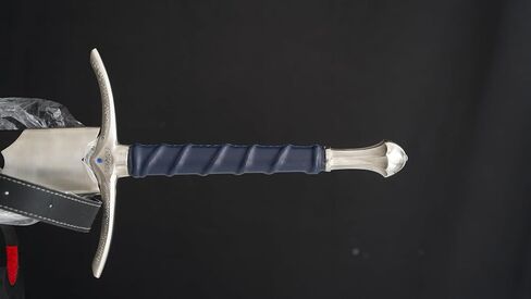 Swordier SWM-1042 Blue Spring Steel Longsword Hand Forged Full Tang Sword - 90CM Blade Medieval Sword with Scabbard, Functional Two-Handed Sword for Collection, Training & Display in Saudi Arabia