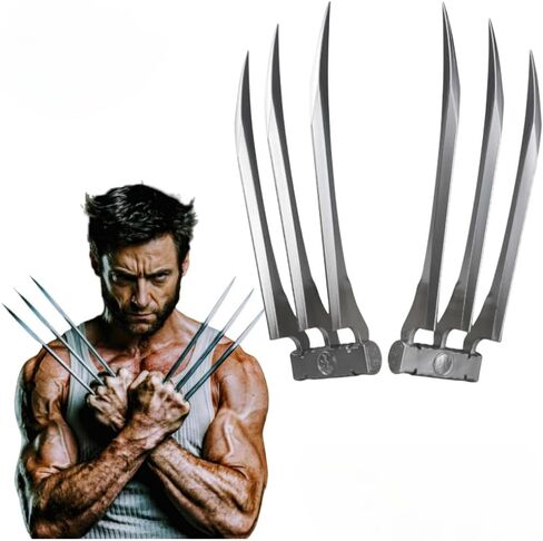 Wolf Claws, Anti-Break Wolve Claws with Plastic Handles for Adults, Wolf Claws for Halloween Cosplay Props, Set of 2, One Pair Silver in Saudi Arabia