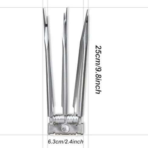 Wolf Claws, Anti-Break Wolve Claws with Plastic Handles for Adults, Wolf Claws for Halloween Cosplay Props, Set of 2, One Pair Silver in Saudi Arabia