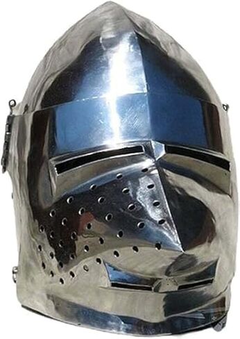 Medieval Pig Face Hounskull Knight Helmet, 18 Gauge Steel, Combat Bascinet, Antique Klappvisor Design, Adult Size, Battle Combat Halloween Costume Armor in Saudi Arabia
