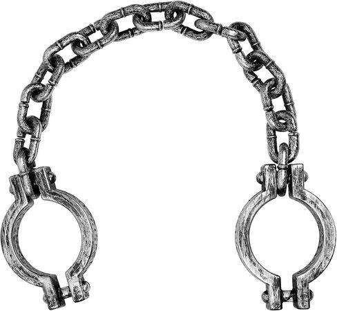 POTOTA Handcuffs Prop,Plastic Handcuffs and Leg Shackles with Chain Ankle Wrist Shackles Prisoner Costume,Halloween in Saudi Arabia