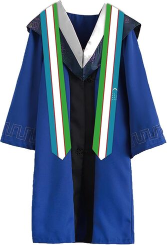 Uzbekistan National flag Graduation sash adult Stole Sash for International study students for class in Kuwait