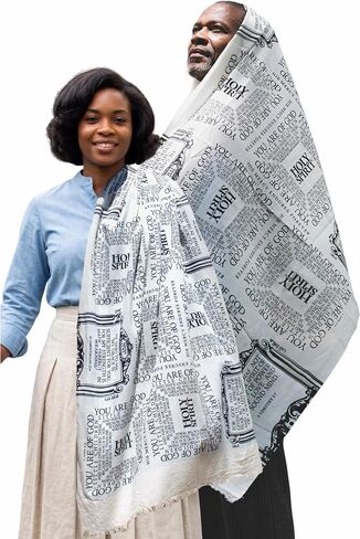 Confidence Scripture Prayer Scarf for Women & Men - 100% Organic Cotton, 28x79, Bible Verses for Courage (Canvas Bag) in Saudi Arabia