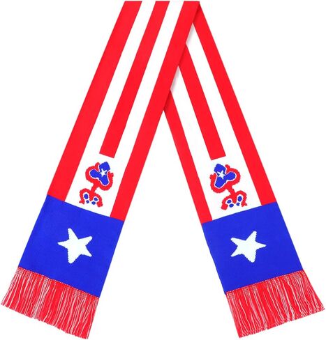 Cuffbow Puerto Rico Scarf 5 ft Borinquén Accessories Puerto Rico Patriotic Scarves Colorful Boricua Decoration for Patriot Ricans Women Men in Saudi Arabia