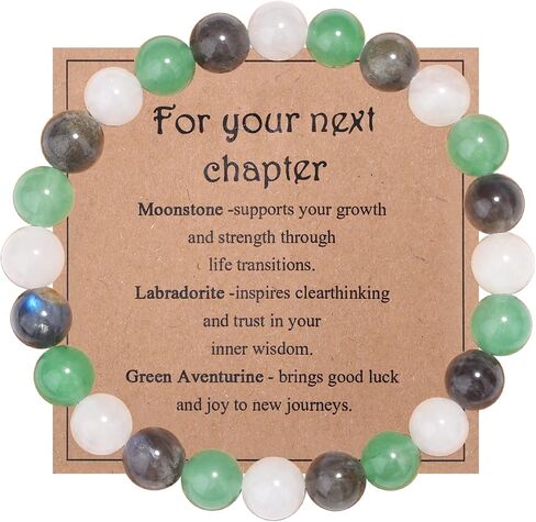 MAIBAOTA Healing Crystal Bracelet for Women Empath Protection & Safe Travel & Anxiety Relief Bracelet - New Beginnings Lucky Charms for Travel/New Job/Next Chapter in Saudi Arabia