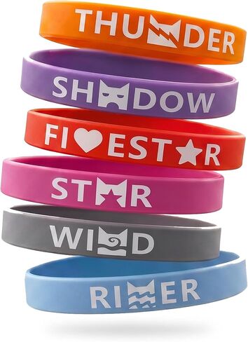 24PCS Warrior Rubber Bracelets Cats Merch Inspired Stretch Friendship Bracelets Cosplay Merchandise Gifts for Fans Birthday Party Supplies in Saudi Arabia