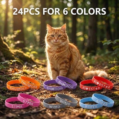 24PCS Warrior Rubber Bracelets Cats Merch Inspired Stretch Friendship Bracelets Cosplay Merchandise Gifts for Fans Birthday Party Supplies in Saudi Arabia