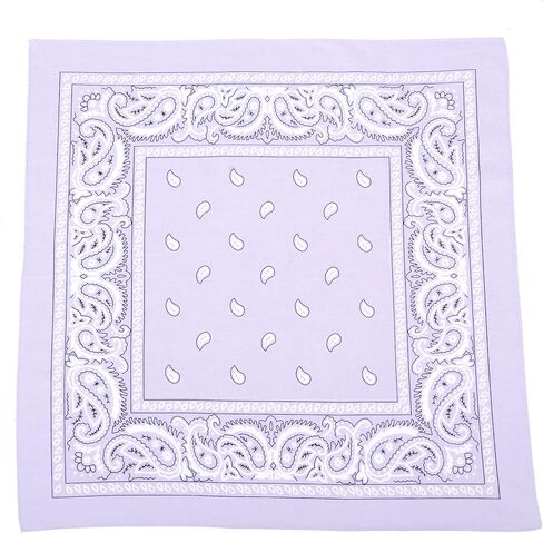 FANNI YOUPIN 100% Cotton Fine thick Bandanas/Fashion Scarf for Men & Women Paisley printed (6, Lavender) in Saudi Arabia