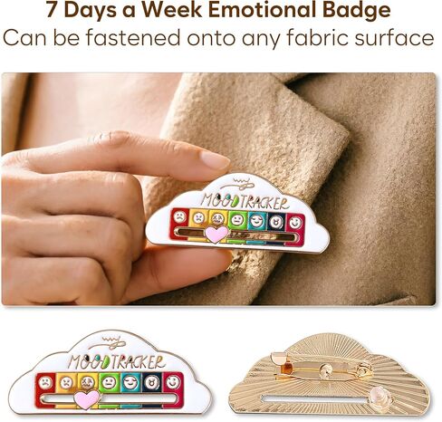 Social Battery Pin Enamel Pin, 7 Pcs Social Battery Meter Badge Funny Mood, 7 Days Emotional Brooch for Backpack Jacket Denim Tote Bag Fabric Accessories in Saudi Arabia