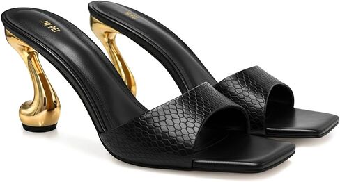 JW PEI Women's Hannah Snakeskin Heel Mules in Kuwait