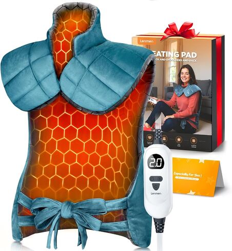 Graphene-Infused Heating Pad with 3X Deeper Back Relief, 30% Heavier Weighted Heating Pad for Neck and Shoulders and Back, 25"x35" Large Electric Heated Pads, Surprise for Mom Women Christmas Birthday in Kuwait
