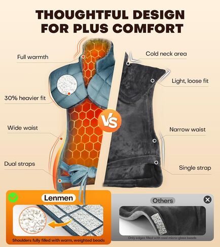 Graphene-Infused Heating Pad with 3X Deeper Back Relief, 30% Heavier Weighted Heating Pad for Neck and Shoulders and Back, 25"x35" Large Electric Heated Pads, Surprise for Mom Women Christmas Birthday in Kuwait