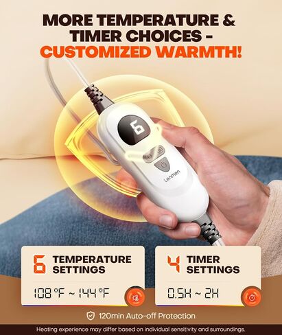 Graphene-Infused Heating Pad with 3X Deeper Back Relief, 30% Heavier Weighted Heating Pad for Neck and Shoulders and Back, 25"x35" Large Electric Heated Pads, Surprise for Mom Women Christmas Birthday in Kuwait