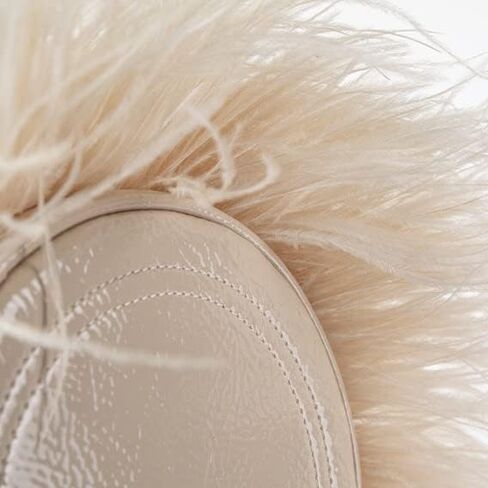 Lucy Nude Ostrich Feather Handbag in Kuwait
