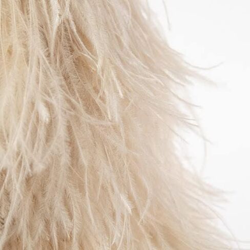 Lucy Nude Ostrich Feather Handbag in Kuwait