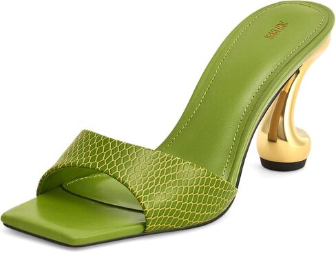 JW PEI Women's Hannah Snakeskin Heel Mules in Kuwait