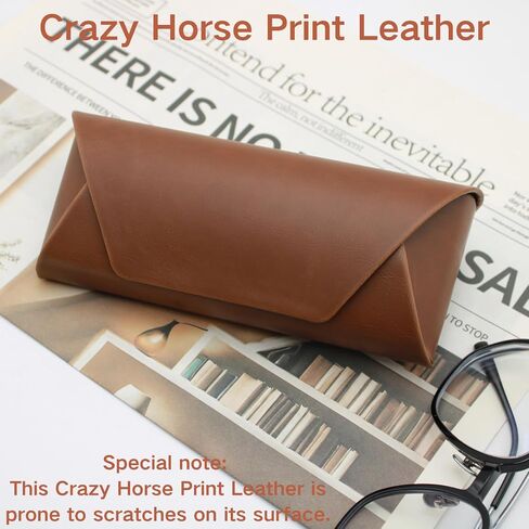 Sunglasses Travel Case 3 slots - Eyeglasses Holder Box Recycled PU Leather Glasses Storage and Display in Saudi Arabia