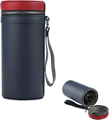 Sunglasses Travel Case 3 slots - Eyeglasses Holder Box Recycled PU Leather Glasses Storage and Display in Saudi Arabia