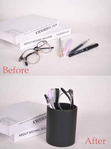 Baitaihem PU Leather Eyeglass Holder Stand Glasses Case Sturdy Designed for Desk & Nightstand 2 Pack in Saudi Arabia