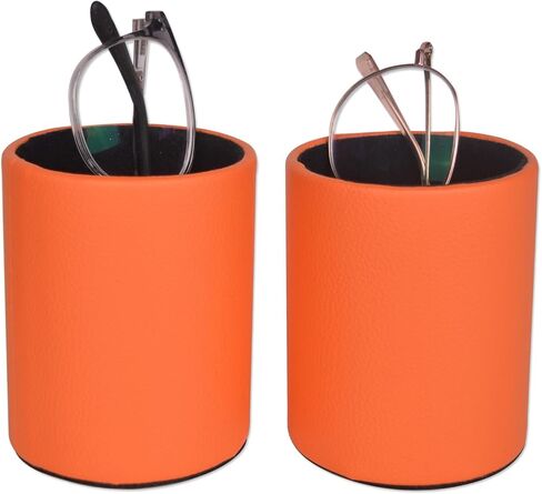 Baitaihem PU Leather Eyeglass Holder Stand Glasses Case Sturdy Designed for Desk & Nightstand 2 Pack in Saudi Arabia