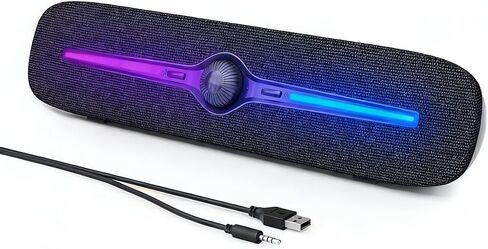 SOULION R90 PC Speaker, USB Powered Computer Speaker, 3.5mm AUX Speaker for Desktop Laptop in Saudi Arabia