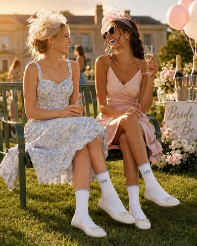 Ruffle Bride Socks,White Blue Bride To Be Something Blue Gift, Soft Cotton Bridal Socks For Women Engagement Wedding | Bachelorette Party Decorations & Honeymoon essential decorations in Saudi Arabia