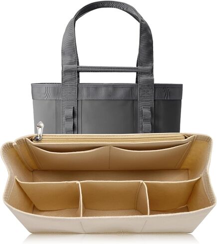 Bag Organizer Insert for Yeti Camino, Felt Purse Organizer Insert, Large Tote Bag Liner Compatible with LV, Longchamp, Coach, MK, Kate Spade, Goyard (Beige) in Saudi Arabia
