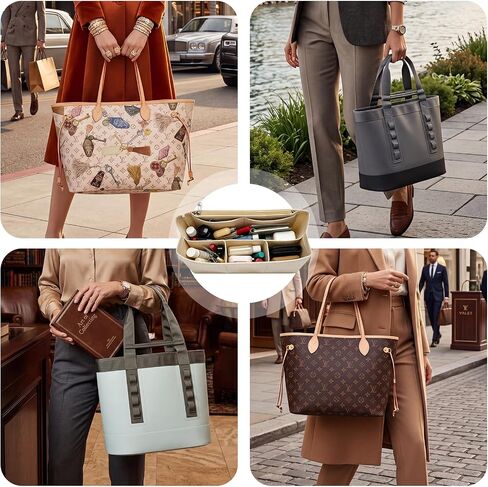Bag Organizer Insert for Yeti Camino, Felt Purse Organizer Insert, Large Tote Bag Liner Compatible with LV, Longchamp, Coach, MK, Kate Spade, Goyard (Beige) in Saudi Arabia