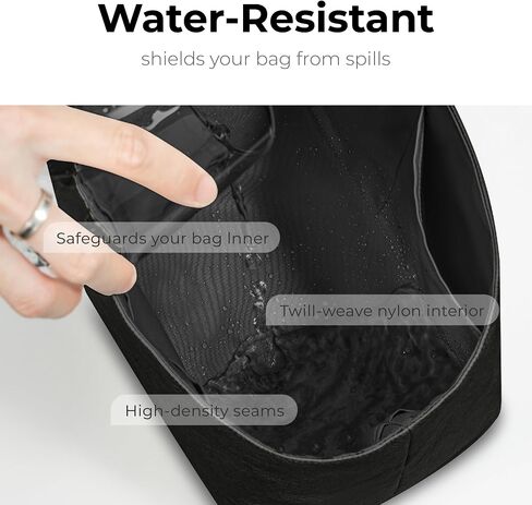 Purse Organizer Insert for COACH Laurel Shoulder Bag (Regular Laurel 31cm length),Custom Fit Inside Premium Matte Black Lightweight WaterResistant Purse Insert in Saudi Arabia
