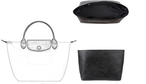 Slim Purse Organizer Insert for Longchamp Le Pliage Medium – Lightweight Tyvek Handbag Organizer, Structured Bag Insert with Multi Pockets, Water-Resistant & Durable in Saudi Arabia