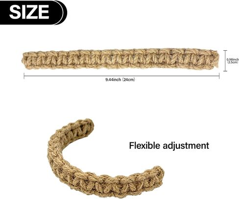 4PCS Boho Elegant Rustic Curtain Tiebacks, Curtain Holdbacks Suitable for Home, Bedroom, Office Window Decoration(Linen) in Saudi Arabia