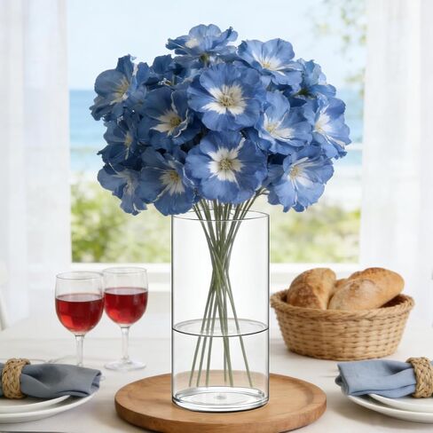 Acrylic Flower Vase Cylinder, 7.86" Tall Clear Plastic Vase for Centerpieces - Shatterproof Wedding, Event & Home Decor Vase, 3.94"X7.86" Tall Round - Clear in Kuwait