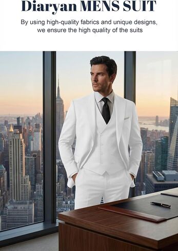 Mens Suit 3 Piece Double Breasted Suit Men Formal Business Tuxedos Blazer Vest Pants Set for Wedding Party Dinner in Saudi Arabia