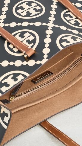 حقيبة Tory Burch النسائية ذات الحروف T Monogram المنقوشة بلون مغاير in Kuwait