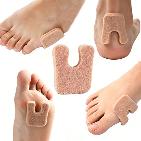 60 Pcs U-Shaped Felt Callus Pads Self-Adhesive Horseshoe Cushion Foot Pads Soft Moleskin Corn Protectors for Pain Relief Prevent Rubbing Blisters for Men & Women in Saudi Arabia