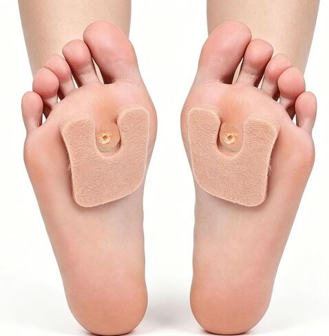 60 Pcs U-Shaped Felt Callus Pads Self-Adhesive Horseshoe Cushion Foot Pads Soft Moleskin Corn Protectors for Pain Relief Prevent Rubbing Blisters for Men & Women in Saudi Arabia