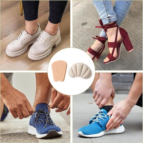 10 Pairs Tongue Pads for Shoes, Shoe Tongue Pads, Felt and Foam Cushion Inserts with Heel Grips, Prevent Slippage in Oversized Dress Shoes and Boots, Enhance Comfort in Various Shoe Types in Kuwait