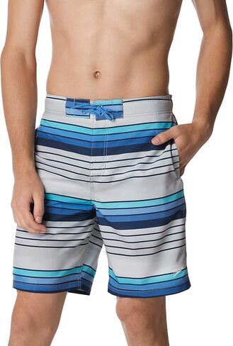 Speedo Men's Swim Trunk Knee Length Boardshort Bondi Striped in Kuwait