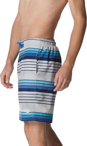 Speedo Men's Swim Trunk Knee Length Boardshort Bondi Striped in Kuwait