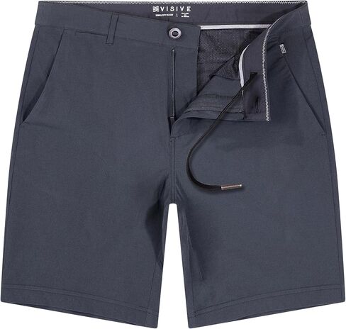 Visive Fixed Hybrid Shorts for Men 5-7-9 Inch Flat Front Casual Chino Golf Quick Dry Stretch Lightweight Premium Fit in Saudi Arabia